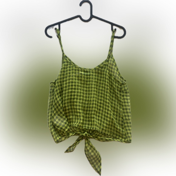 Sheer Gingham Check Urban Outfitters Shirt - Picture 3 of 4